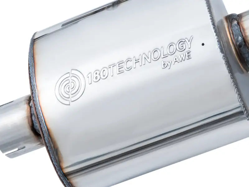 AWE Tuning Audi B9 A4 Touring Edition Exhaust Dual Outlet - Diamond Black Tips (Includes DP) - Truck & Automotive