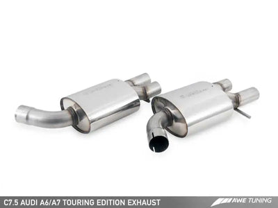 AWE Tuning Audi C7.5 A7 3.0T Touring Edition Exhaust - Quad Outlet Diamond Black Tips 