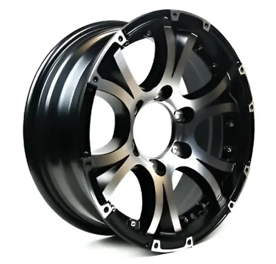 AX02550545BMFL Taskmaster Aluminum - 15X5 5X4.5 Black Machine - Trailer Wheel