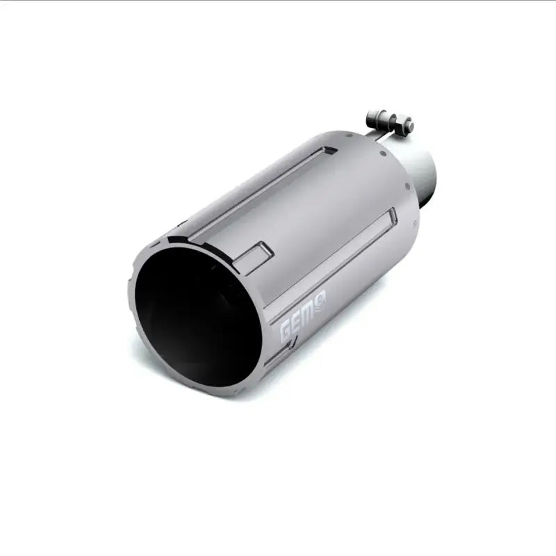 B00405 Maxway barrel cut 5 inch exhaust tip with Geika logo and adjustable clamp