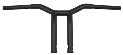 Black motorcycle handlebars from the B12-6051SB Dominator Raked Bar series