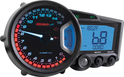 BA010001 Gp Style Multi Function Gauge Rx 2 Black Panel - GP Multi-Function