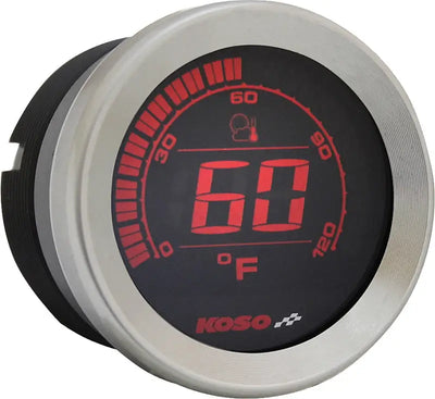BA050905 Hd 02 Series Gauge Kit Silver Bezel Oil Temp - Digital Harley Cluster