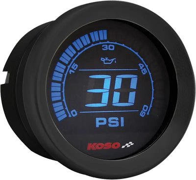 BA050907 Hd 02 Series Gauge Kit Black Bezel Oil Temp - Digital Harley Cluster