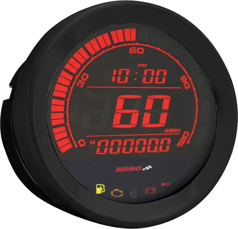 BA050907 Hd 02 Series Gauge Kit Black Bezel Oil Temp - Digital Harley Cluster
