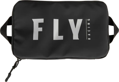 Black utility bag with zipper and side handles, perfect for rv parts & accessories