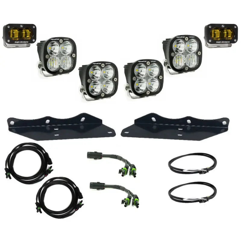 Baja Designs 17-20 Ford F-150 Raptor S2 SAE Sportsmen Fog Pocket Kit - Amber - Truck & Automotive