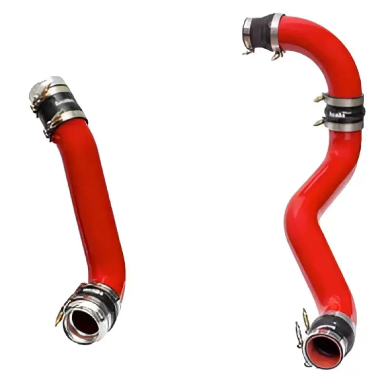Red silicone turbo hoses for GM L5P boost tube upgrade kit by Banks Power