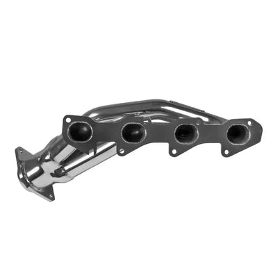 Shiny chrome shorty tuned length exhaust headers for Dodge Hemi 6.1L engine