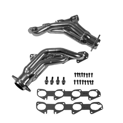 Chrome shorty tuned length exhaust headers with gaskets and hardware for Dodge Hemi 6.1L