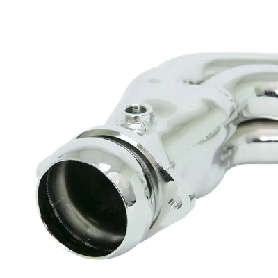 Shiny chrome long tube exhaust manifold for Camaro LS3 L99 with long tube exhaust headers