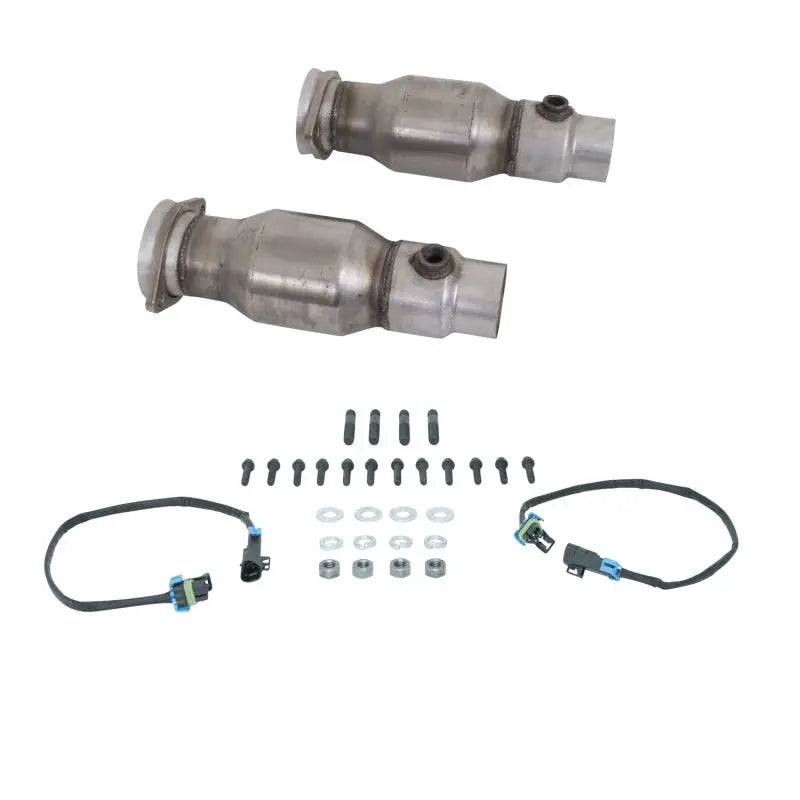 Catalytic converters with hardware for BBK 10-15 Camaro LS3 L99 long tube exhaust headers