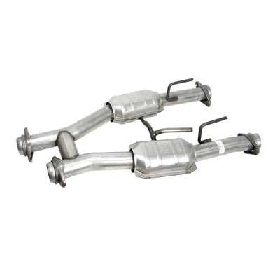 BBK 96-04 Mustang 4.6 GT / Cobra Short Mid H Pipe w Catalytic Converters 2-1/2 For Long Tube Headers - Truck &