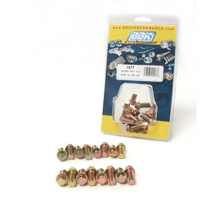 BBK Ford SBF 302 351W Exhaust Header Bolt Kit - 3/8-16 0.75in (16) - Truck & Automotive