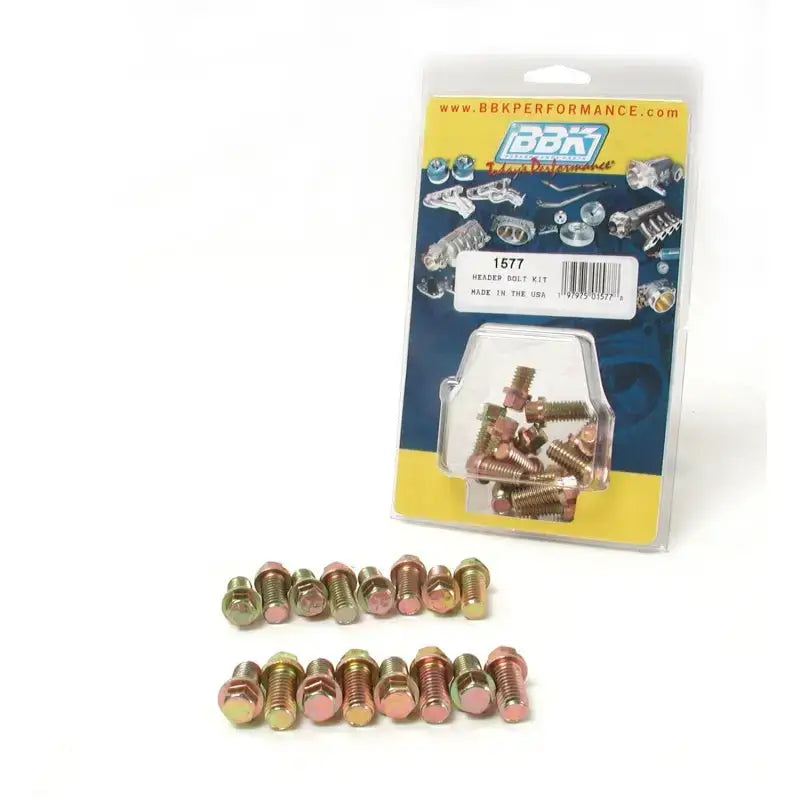 BBK Ford SBF 302 351W Exhaust Header Bolt Kit - 3/8-16 0.75in (16) - Truck & Automotive