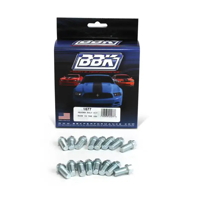 BBK Ford SBF 302 351W Exhaust Header Bolt Kit - 3/8-16 0.75in (16) - Truck & Automotive
