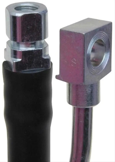 Hydraulic brake line assembly for BH383272 Raybestos Brake Hose showing brake hose setup