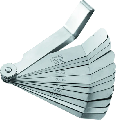 BikeMaster 12-Blade Angled Combination Tappet Feeler Gauge Set - Pack of 3 - BikeMaster