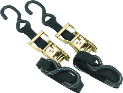 BikeMaster 1in Tiedown straps for secure bike hauling in black color