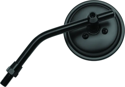 BikeMaster 3in Adjustable Round Mirror 10mm - Each - Black - 600803 - Exterior Styling