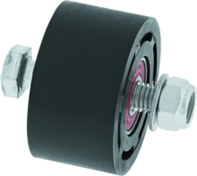 Black rubber roller with bearings for BikeMaster 428Hx132 chain replacement