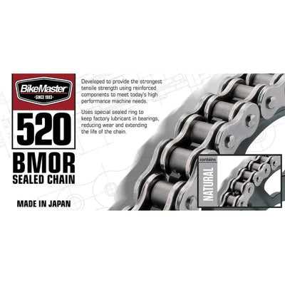 BikeMaster 520x88 BMOR sealed chain for bikes, high-quality 520x88 BMR features