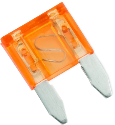 Orange automotive fuse from BikeMaster 5Piece 10A Replacement Fuse set for quick fixes