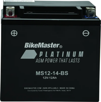 BikeMaster AGM Battery - MS12-14-BS - 780713 - Batteries Starting & Charging