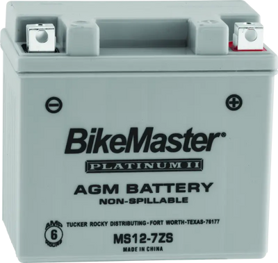BikeMaster AGM Battery - MS12-7ZS - 780742 - Batteries Starting & Charging