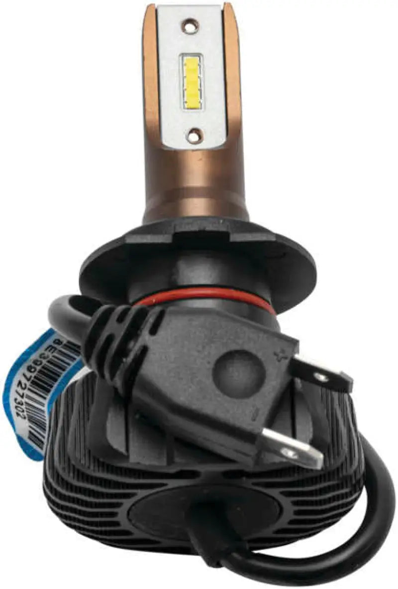 BikeMaster Canbus H-7 LED bulb with cooling fins for bright headlight upgrade