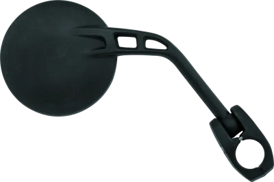 Black round dual sport mirror for bikes, fits BikeMaster Clamp On Dual Sport Mirror Right