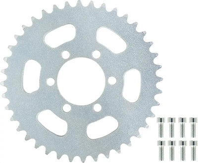 Silver steel sprocket with mounting bolts for Ducati rear steel sprocket replacement