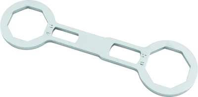 Silver double-ended spanner wrench for BikeMaster Fork Cap Wrench 46/50mm replacement