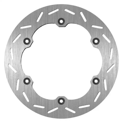 Silver slotted brake rotor for BikeMaster Honda Brake Rotor - 962067, perfect honda brake rotor