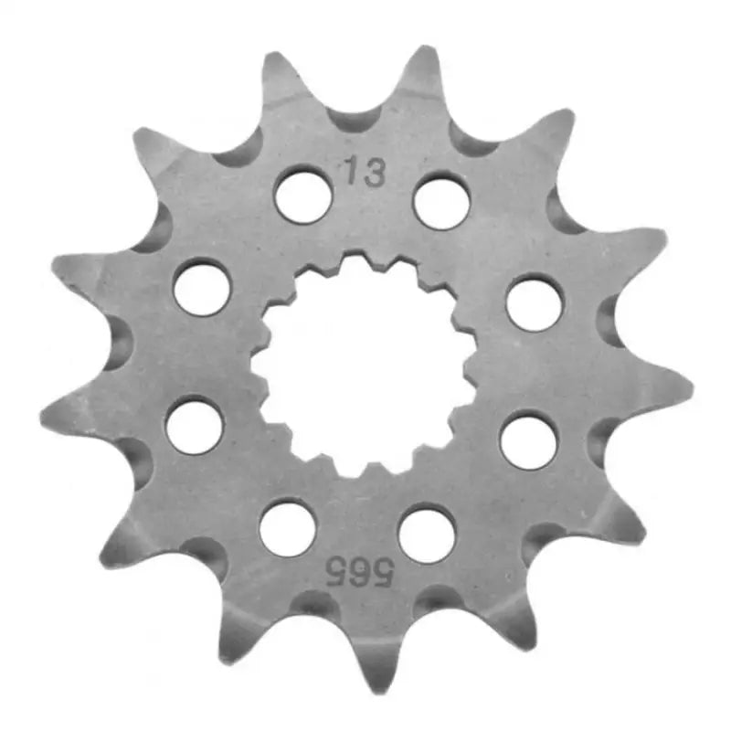 Silver-toned bikemaster Honda sprocket with teeth ensures smooth acceleration and performance