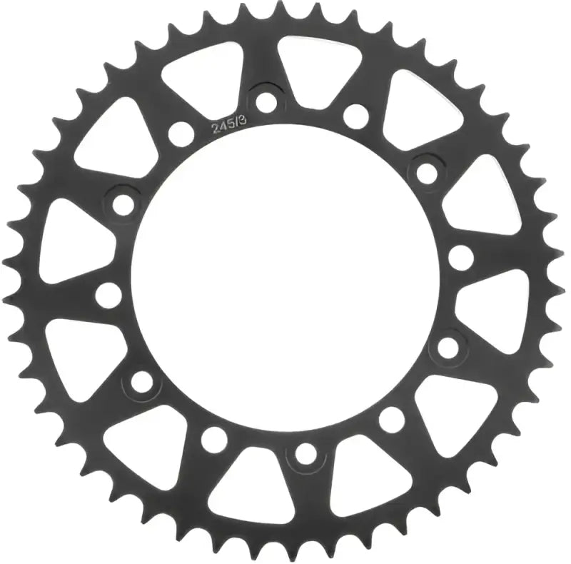 Black metal rear steel sprocket for Honda bikes in BikeMaster 520 47T series