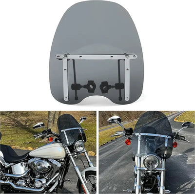 Motorcycle windshield with mounting hardware for bikemaster kawasaki kawasaki motorcycle