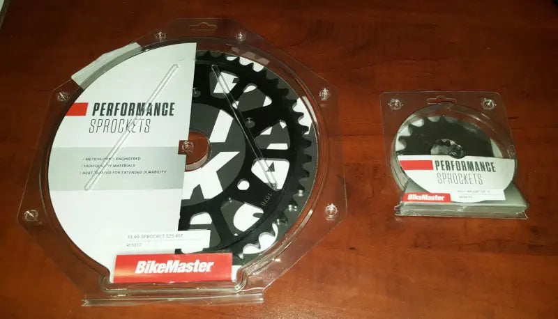 BikeMaster Kawasaki front sprockets in packaging for optimal performance and power transfer