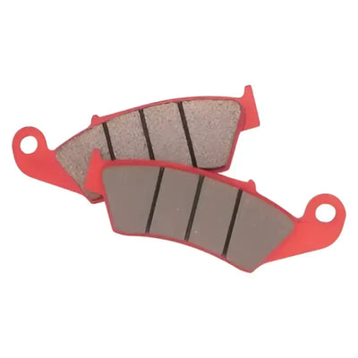 Red motorcycle brake pads for BikeMaster Kawasaki Sintered Brake Pads perfectsintered brake upgrade