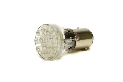BikeMaster LED Bulb 1157-Yellow showing a bright bikemaster led bulb for bikes