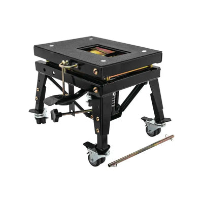 BikeMaster MX Scissor Lift with Wheels, durable maintenance support, enhanced maneuverability for MX bikes.
