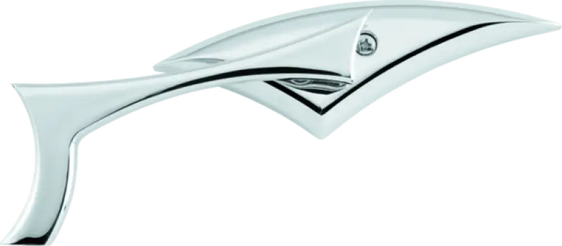 Chrome BikeMaster machined arm mirror with 10mm yam 10mm and 10mm hd adapters