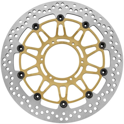 Motorcycle brake rotor with drilled holes for BikeMaster Suzuki Brake Rotor 962066