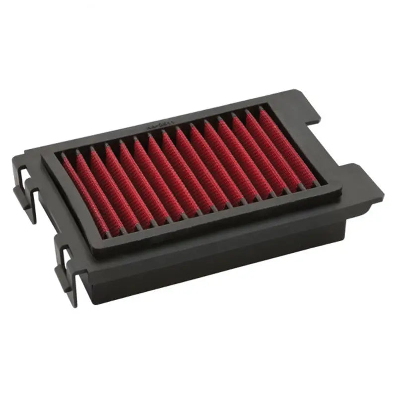 Red pleated air filter in black frame for Suzuki DL1000 V-Strom BikeMaster upgrade