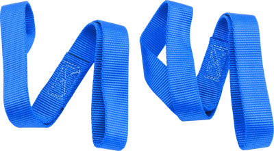 Blue nylon Bikemaster Tiedown Extension 18in for secure bike transport
