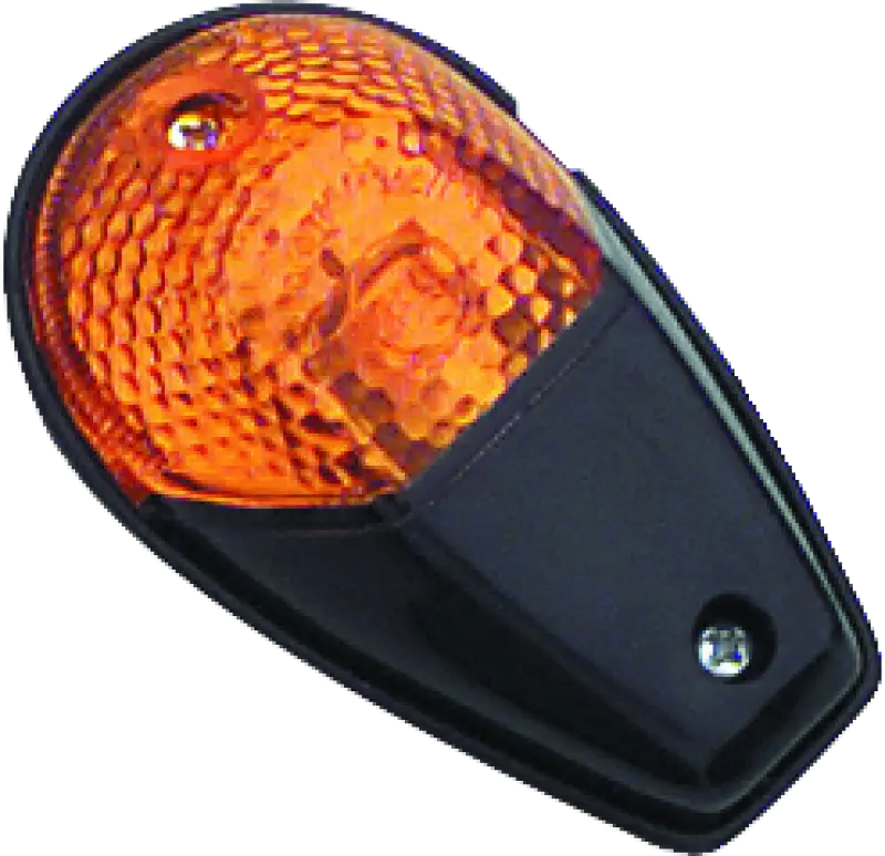 Amber turn signal light for BikeMaster Universal Flush Mount Marker Light in black