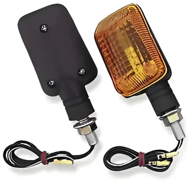BikeMaster Universal Ministalk marker light showing motorcycle turn signal lights in black and amber