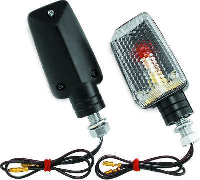 BikeMaster Universal Ministalk Marker Light with Motorcycle Turn Signal Lights in black and clear
