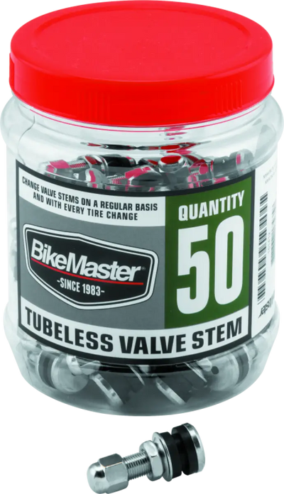 BikeMaster Valve Stem Chrome Tubeless Tub 50 - BikeMaster
