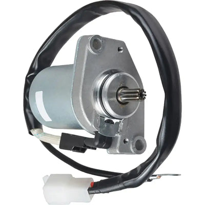 Silver electric motor with wiring for BikeMaster Yamaha Starter 153780, Yamaha starter repair